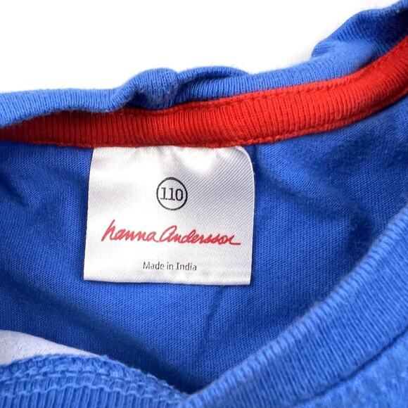 Hanna Andersson Blue Anchor & Flowers Appliqué Tee - Picture 5 of 6